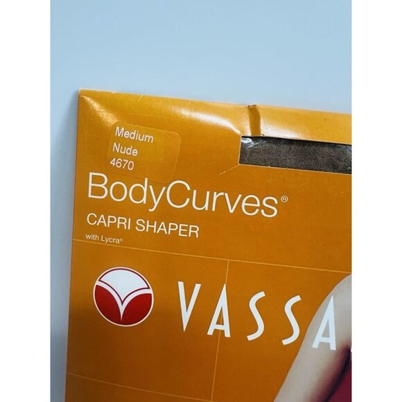 NEW VASSARETTE BODY CURVES CAPRI SHAPER MEDIUM NUDE 4670 W/LYCRA MADE IN USA - Picture 2 of 9
